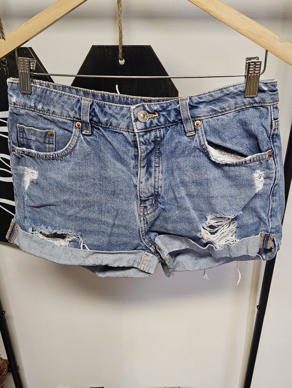 H&M Distressed Denim Shorts